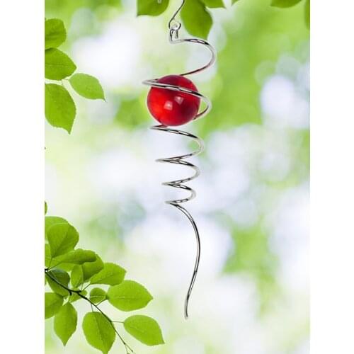 4 Color Spinning Wind Chimes Mirror Wind Spinner With Stabilizer Gazing Ball Spiral Tail & Revolving Motor