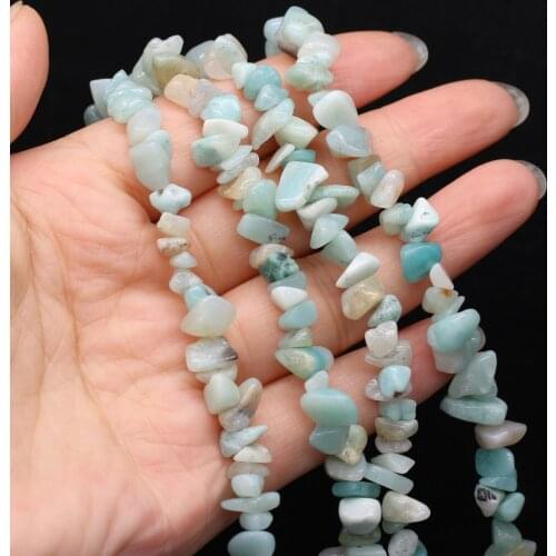 5-8mm Natural Irregular Amazonite Beads Gravels Chips Tianhe Stone Loose Spacer Beads for Jewelry Making DIY Bracelet Earring