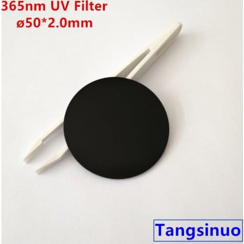 50*2.0MM 365nm UV Filter ZWB2 Black Glass Used for Flashlight to Eliminate the Visible Light UG1 U-360