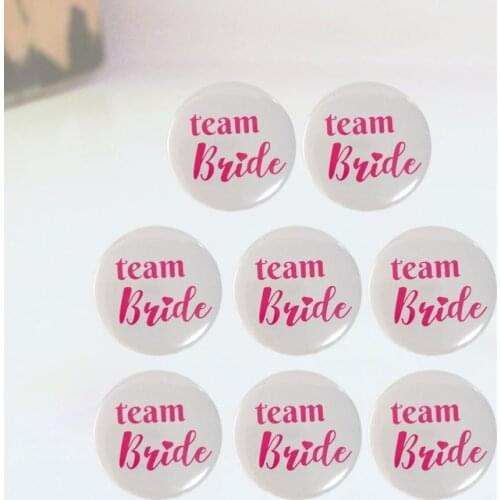 8pcs Creative Party Badge Bride Corsages Girls Brooches Creative Bachelor Supplie Bride Wedding Decoration (White +)