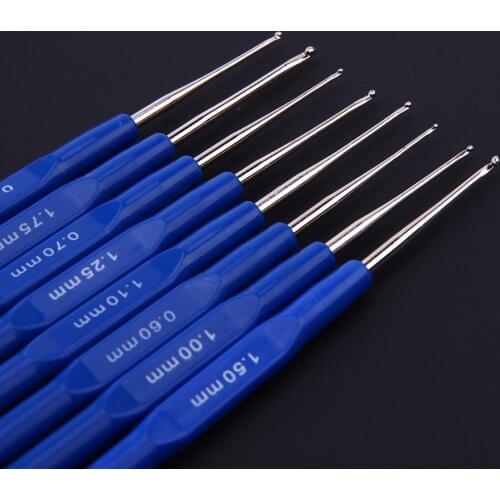 8pcs Small Professional Crochet Hook Set Knitting Needles Set Stitches Knitting Craft Case Crochet Set Weaving Sewing Tools Hot