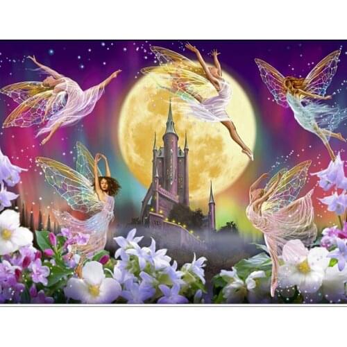 5D DIY diamond painting Angels Castle Full cross stitch diamond Embroidery diamond mosaic home decor Handmade Gifts