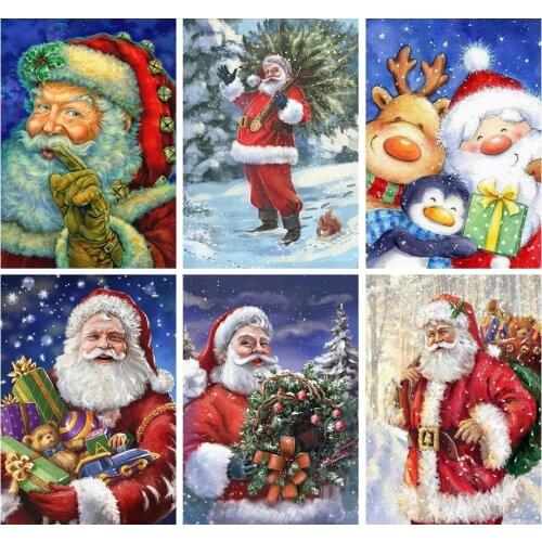 5D DIY Diamond Painting Santa Claus,Christmas snowman Full Drill Embroidery Cross Stitch Mosaic Home Decor Craft Kits Gifts