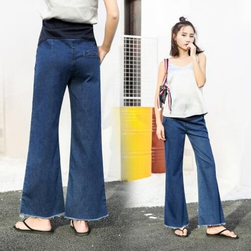 Pregnancy wear trousers pregnant woman pants spring and autumn fashion cotton maternity jeans loose care for the abdomen