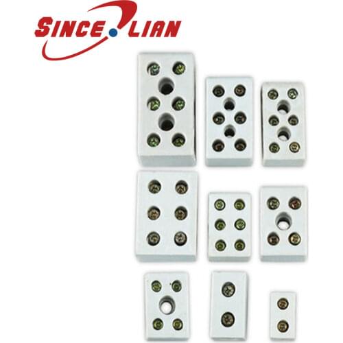 2 Hole Connector Ceramic Terminal Block New Arrival 10 Pcs Porcelain Ceramic Terminal Blocks Wire Connector OD 6.7mm 5.2mm