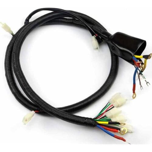 Brushed WIRING HARNESS WIRE LOOM Reverse for Electric Go Kart ATV Scooter Buggy Moped Chopper Scooter Motorized Bike