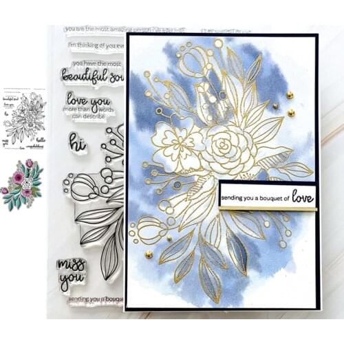 Flowers Metal Cutting Dies & Stamps Scrapbook Dariy Decoration Stencil Embossing Template DIY Greeting Card Handmade