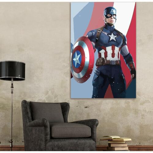Coloring by numbers Captain America modular painting American Hero digital paint by numbers diy digital painting