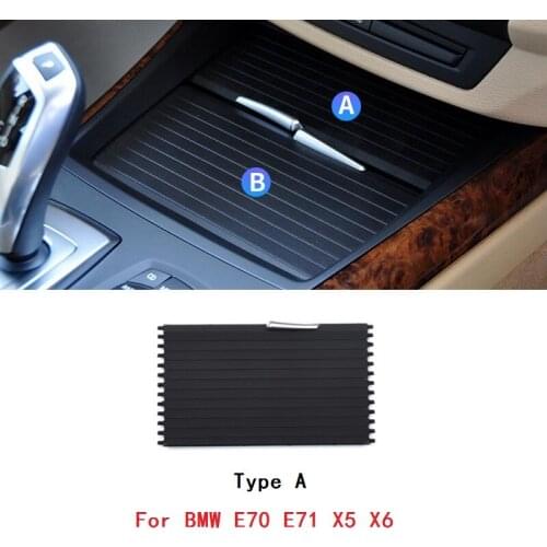 Front Rear Section Car Center Console Cover Slide Roller Blind For BMW X5 E70 X6 E71 2008-2014 Water Cup Rack Car Styling