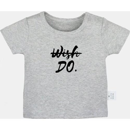 Don't Just Be a Dreamer Become a Doer Inspiration Design Newborn Baby T-shirts Toddler Graphic Solid Color Short Sleeve Tee Tops