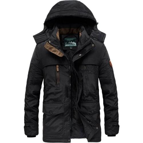 New Fur Collar Hooded Men Winter Jacket Warm Wool Liner Man Jackets and Coats outwear snow windbreaker Male Parka overcoats
