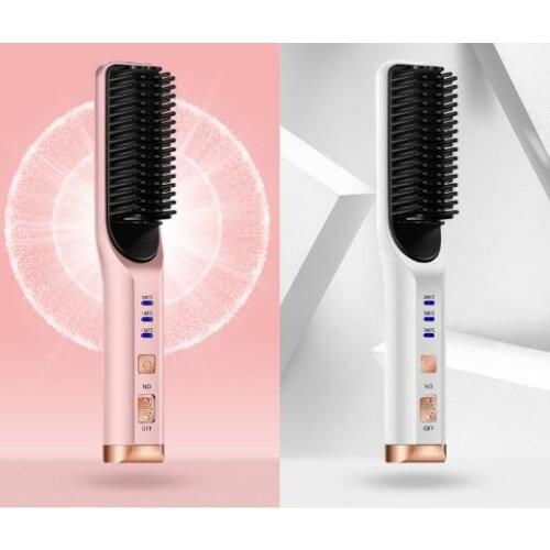 Rechargeable Hair Straightener Small Portable USB Recharging Flat Iron Cordless MINI Wiress Straightening Hair Iron