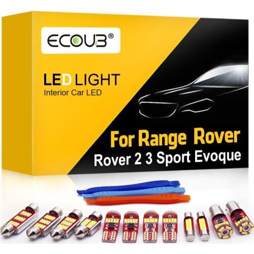 Full LED Interior Light Bulbs for Range Rover 2 3 P38A L322 Sport L320 Evoque L538 Map Dome Indoor Trunk Light LED Kit Upgrade