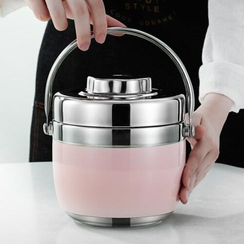 Keep Warm Portable Lunch Box Kids Women Sealed Healthy Eco Friendly Lunch Box Stainless Steel Bolsa Almuerzo Food Storage DG50LB