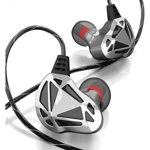 QKZ AK7 3.5mm Gold-plated Wired Earphones With Mic Gaming Headset mp3 DJ Earbuds Heavy Bass Sports Earphones for Universal Phone