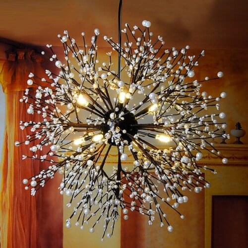 Nordic retro wind wine bar clothing store coffee room living room industrial wind pendant light fireworks Rural lamps ZX77