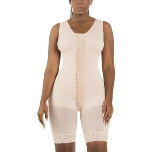 Post-surgery & Daily Use High Compression Body Shaper High Back Design Flat Belly Skims Bodysuit