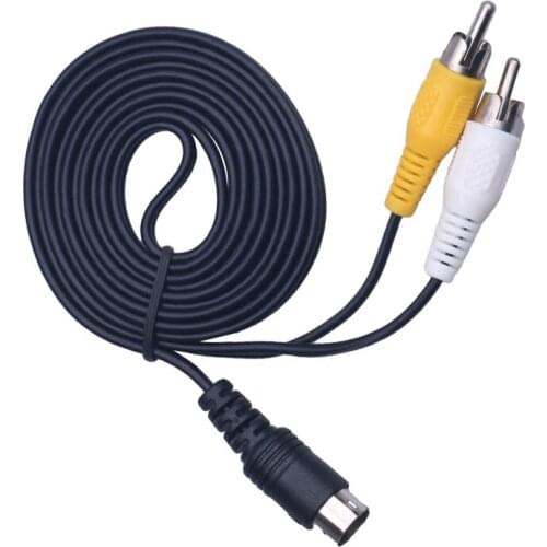 1.5M 3 Pin Game Audio Video AV Stereo Composite Cable For Sega Genesis 2 A/V RCA Connection Cord Wire For SEGA Genesis II / MD
