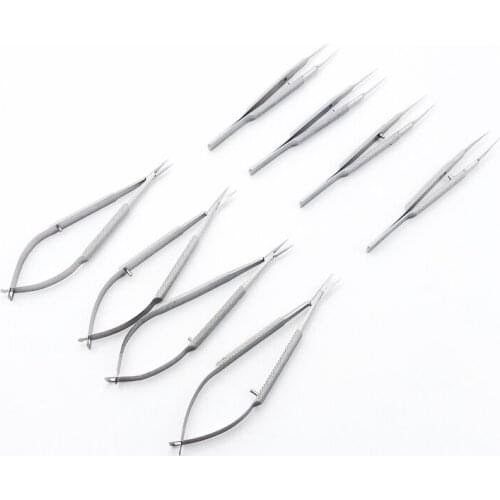 10.5CM ophthalmic micro tweezer forceps 12.5cm ophthalmic needle holder ophthalmic scissors ophthalmic instruments