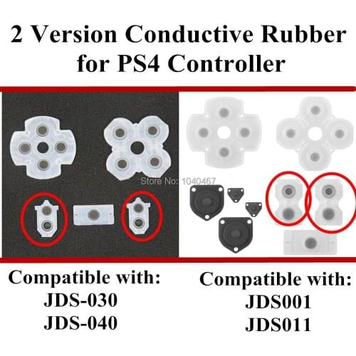 100Set Silicone Conductive Rubber Adhesive Button Pad Keypads for PlayStation 4 DualShock 4 PS4 Controller Pad Buttons Accessory