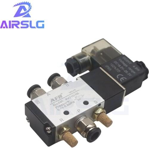 2 Position 5 Way 4v310-10 4V310 Air Solenoid Valve electric valve controller switch air Pneumatic valve Air valve Single Coil