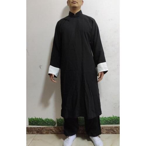 22colors high quality Cotton& linen IP MAN uniforms wudang tai chi clothing Taoist kung fu robe martial arts suits CUSTOMIZED