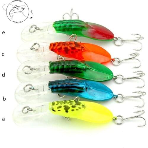 5pcs7cm/4g Plastic Hard Bait 3D Eyes10# Artificial Minnow Depth 0.3-0.6M With Sharp Hook Wobblers Durable Bionic Bait Swimming
