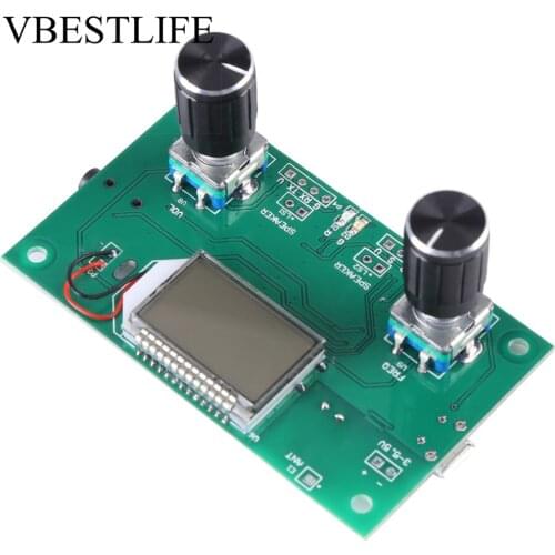 87-108MHz DSP PLL Digital Module FM Radio Receiver Module Wireless Frequency Range Receiving PCB 50Hz-18KHz LCD Display