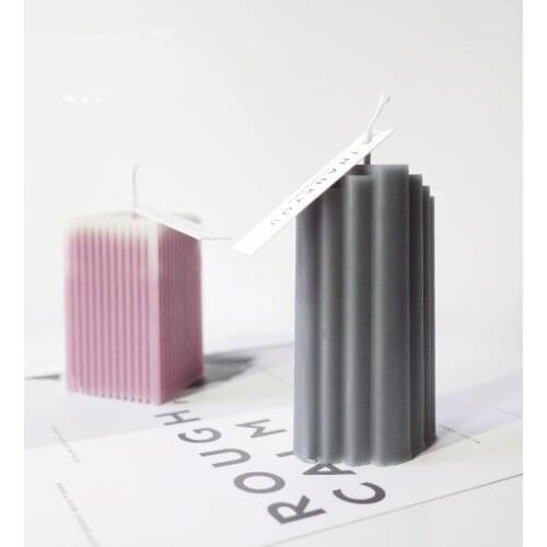 Acrylic Clear Candle Mold Square stripe handmade candle mold scented candle diy acrylic mold