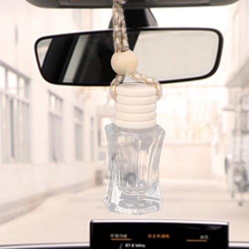 Car Perfume Bottle For Essential Oils Diffuser Auto Hanging Ornament Fragrance Car-styling Car Air Freshener Empty Glass
