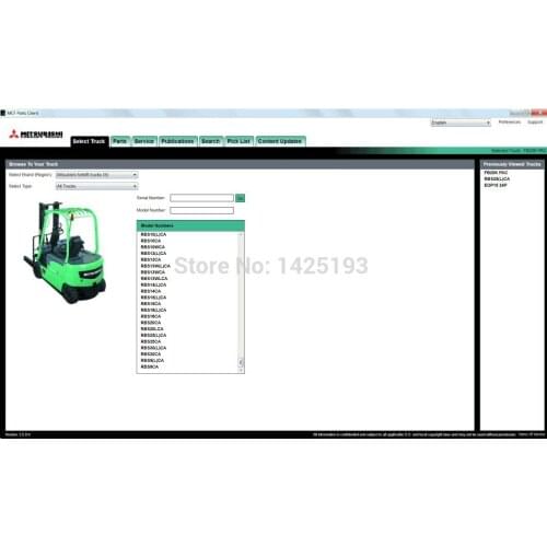 ForkLift Trucks 2021 (MCFS) For Mitsubishi Spare Part Catalogue