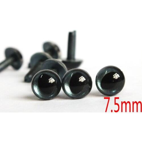 7.5mm Cat Safety Eyes Dark Gray Color SLIT Pupils for Plush Animals