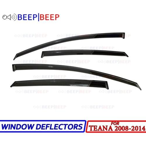 For Nissan Teana 2008-2014 car window deflectors car wind deflector sun guard rain vent visor cover styling accessories