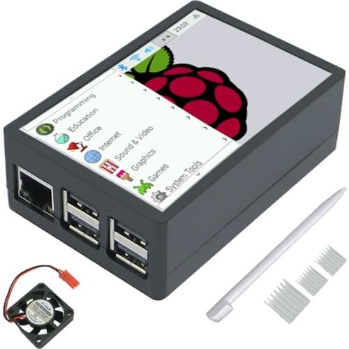 For Raspberry Pi 3 B+ 3.5'' Touch Screen Display with Dual Use Case TeNizo 320x480 LCD TFT Game Monitor Support Raspbian, Ubuntu