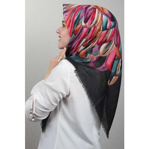 ERİPEK PATTERNED LINEN FLAMLI SCARF-PATTERN-13-RENK-12