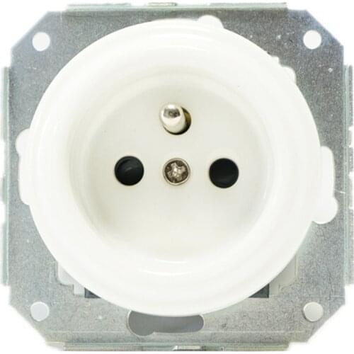 Porcelain Electrical French Wall Socket and Switch Flush-mounting