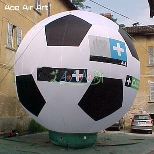 Giant balloon inflatable rooftop standing,cold air balloon model,advertising football balloon for sale