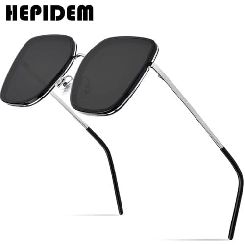 HEPIDEM Square Acetate Sunglasses for Women 2020 New Gentle Luxury Brand Designer Oversize Sun Glasses for Men Nylon Lens Mumu