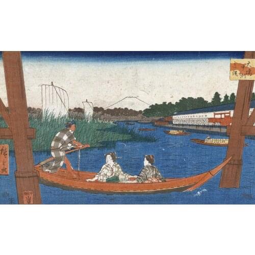 Customized 3D Japanese Ukiyo-e Sea Fishing Boat Japanese Woman TV Living Room Bedroom Mural Japanese Seascape Decoration Backgro
