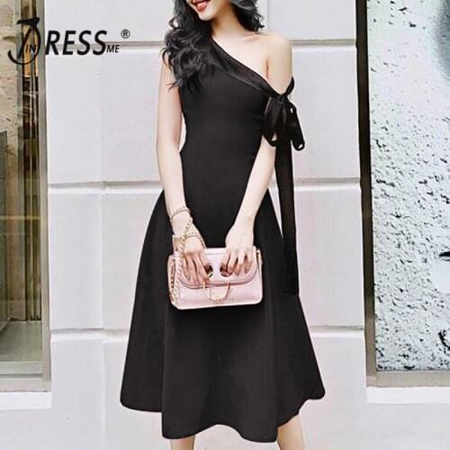 INDRESSME Black Summer Dresses