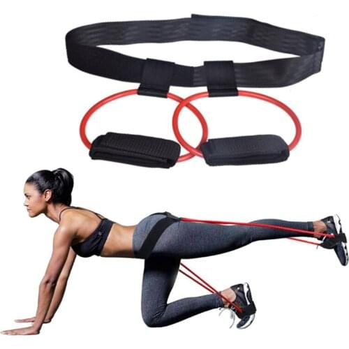 Fitness Bands Set Resistance Belt For Butt Legs Muscle Training Adjust Waist Girdle Pedal Exerciser Workout