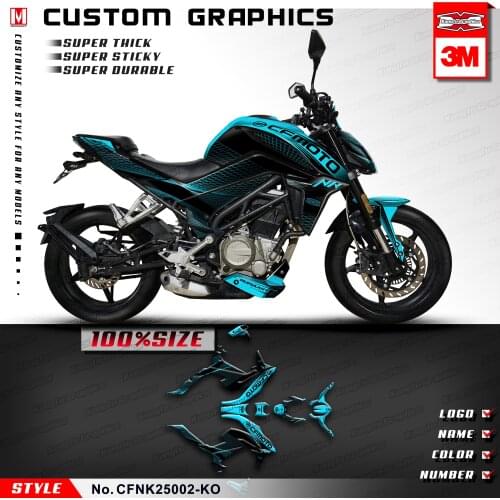 KUNGFU GRAPHICS Complete Decal Kit Waterproof Stickers Vinyl Decor for CFMOTO 250 NK 250NK NK250, Blue