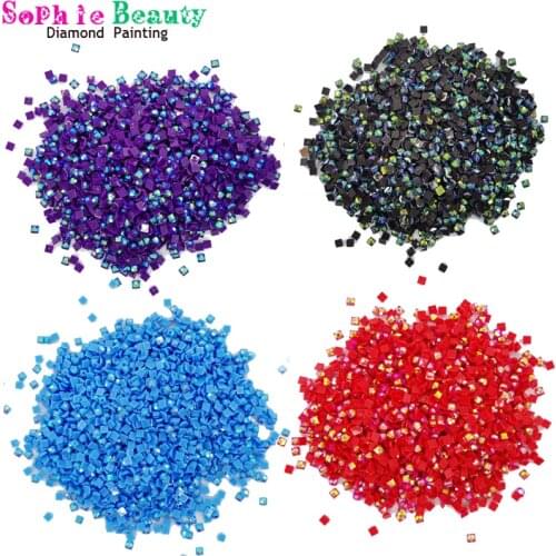New Sale AB Drills For DIY Diamond Painting Square Drills Diamond Embroidery Rhinestones Colorful Mosaic Stones