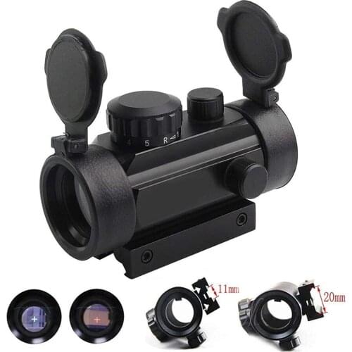 Sight Scope Rifle Scope Red Dot Laser Sight Rifle Gun Scope Cap Pressure Switch Battery w/Rail & Barrel Mount 11mm