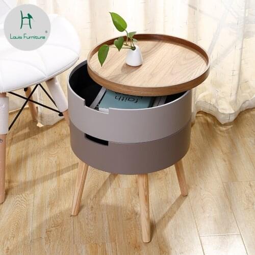 Louis Fashion Bedside Table Round Bedroom Childrens Room Bedside Small Storage Cabinet Sofa Side a Few Small Round Tables