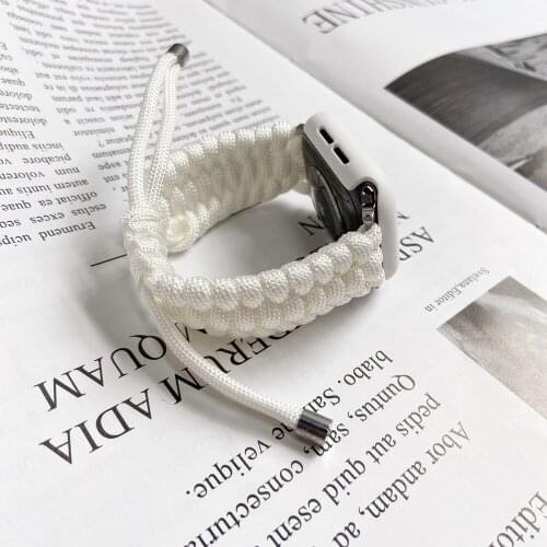 Woven Nylon Rope for Apple Watch Band Wristband 38mm 42mm Sport Strap for iwatch series 1 2 3 4 5 6 se 40mm 44mm Accessories