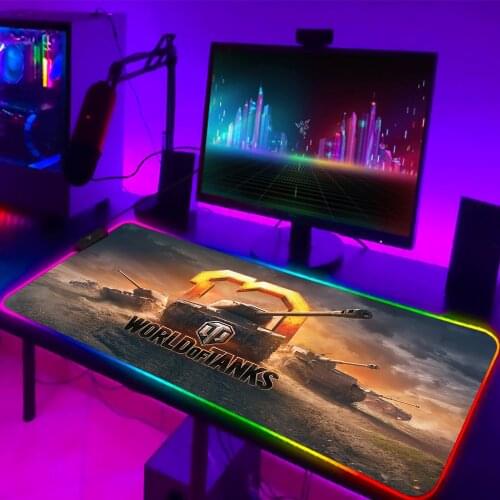 RGB Gamer Keyboard Mouse Pad World Of Tanks Rubber Mat Anime DeskMat Pc Accessories Gaming Big Mousepad 900x400 Mausepad LED Rug