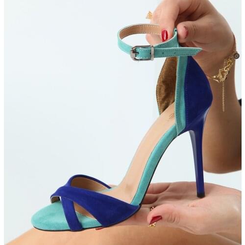 Women Sandals 2021 Summer Fashion Suede Open Toe Cross Band High Heel Casual Wedding Prom Shoes New Season Trend Luxury brand