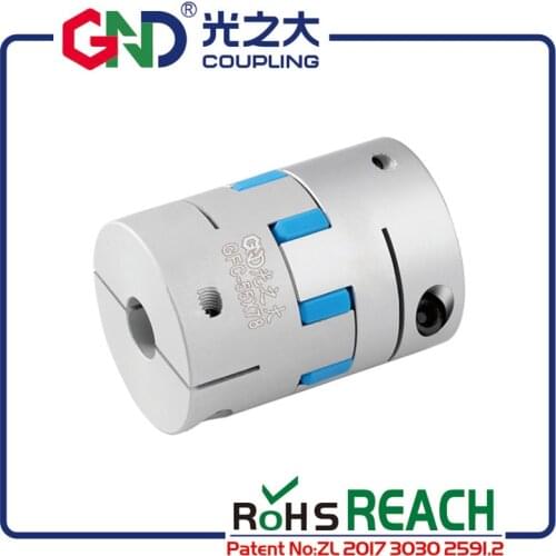 GND servo motor coupling gear D20 L30 hole minimum 3mm maximum 10mm Jaw shaped setscrew series flexible coupling shaft coupler