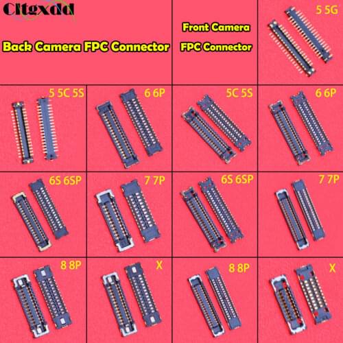 Cltgxdd 1PCS Front / Back Rear Camera Flex Cable FPC Connector On Motherboard Mainboard For iPhone 5 5S 5C 6 6P 6S 6SP 7 8 Plus